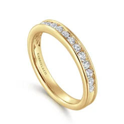 Online Gabriel & Co. Toledo - 14K Yellow Gold Channel Set Diamond Anniversary Band - 0.5 ct