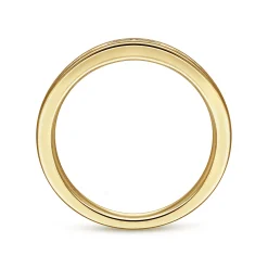 Best Gabriel & Co. Toledo - 14K Yellow Gold Channel Set Diamond Anniversary Band - 0.1 ct