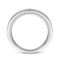 Gabriel & Co. Toledo - Platinum Channel Classic Diamond Ring Anniversary Band - 0.25 ct