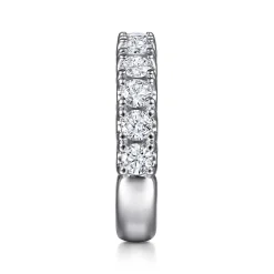 Discount Gabriel & Co. Toulouse - 14K White Gold Diamond Wedding Band - 1.4 ct