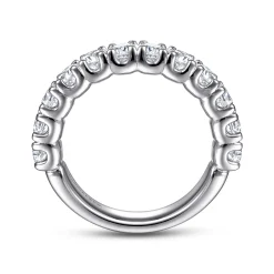 Discount Gabriel & Co. Toulouse - 14K White Gold Diamond Wedding Band - 1.4 ct