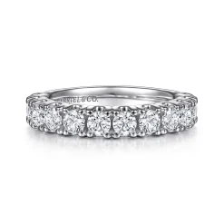 Discount Gabriel & Co. Toulouse - 14K White Gold Diamond Wedding Band - 1.4 ct
