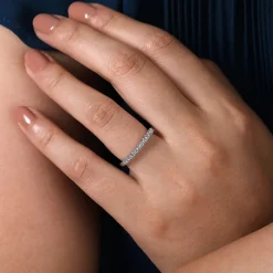 Online Gabriel & Co. Toulouse - 14K White Gold Diamond Wedding Band - 0.25 ct