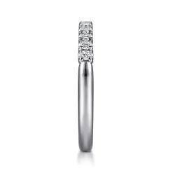 Online Gabriel & Co. Toulouse - 14K White Gold Diamond Wedding Band - 0.25 ct