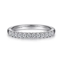 Online Gabriel & Co. Toulouse - 14K White Gold Diamond Wedding Band - 0.25 ct