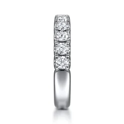 Outlet Gabriel & Co. Toulouse - 14K White Gold 12 Stone Diamond Wedding Band - 1.05 ct