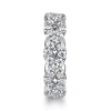Best Gabriel & Co. Treviso - 14K White Gold Twisted Diamond Eternity Band - 1.4 ct