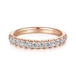 Clearance Gabriel & Co. Tula - 14K Rose Gold Diamond Anniversary Band - 0.75 ct