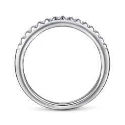 Hot Gabriel & Co. Tula - 14K White Gold Round 14 Stone Diamond Wedding Band - 0.25 ct