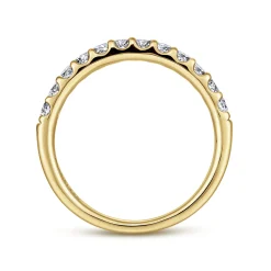 New Gabriel & Co. Tula - 14K Yellow Gold Diamond Anniversary Band - 0.75 ct