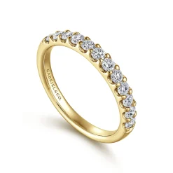 New Gabriel & Co. Tula - 14K Yellow Gold Diamond Anniversary Band - 0.75 ct