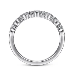 Hot Gabriel & Co. Turin - 14K White Gold Diamond Anniversary Band - 0.25 ct