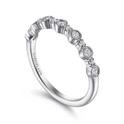 Hot Gabriel & Co. Turin - 14K White Gold Diamond Anniversary Band - 0.25 ct
