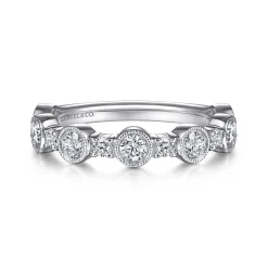 Clearance Gabriel & Co. Turin - 14K White Gold Diamond Anniversary Band - 0.7 ct