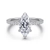 Online Gabriel & Co. Twain - 14K White Gold Marquise Shape Diamond Engagement Ring