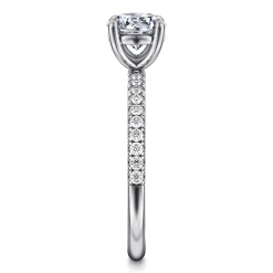 Online Gabriel & Co. Twain - 14K White Gold Round Diamond Engagement Ring