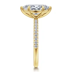 Outlet Gabriel & Co. Twain - 14K Yellow Gold Marquise Shape Diamond Engagement Ring