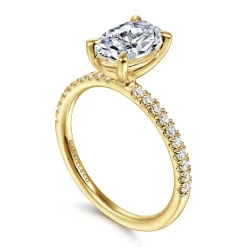 Online Gabriel & Co. Twain - 14K Yellow Gold Oval Diamond Engagement Ring