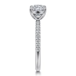 Outlet Gabriel & Co. Twain - Platinum Cushion Cut Diamond Engagement Ring