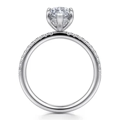 New Gabriel & Co. Twain - Platinum Marquise Shape Diamond Engagement Ring