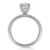Sale Gabriel & Co. Twain - Platinum Oval Diamond Engagement Ring
