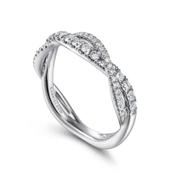 Best Gabriel & Co. Twisted-14K White Gold Diamond Anniversary Band - 0.4 ct