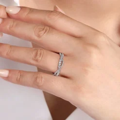 Best Gabriel & Co. Twisted-14K White Gold Diamond Anniversary Band - 0.4 ct