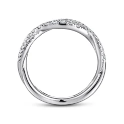 Best Gabriel & Co. Twisted-14K White Gold Diamond Anniversary Band - 0.4 ct