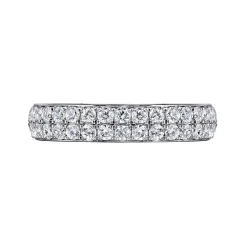 Gabriel & Co. Two Row 14K White Gold Micro Pave Diamond Anniversary Band - 1 ct
