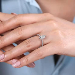 Clearance Gabriel & Co. Ulani - 14K White Gold Marquise Diamond Engagement Ring