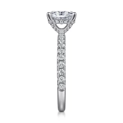New Gabriel & Co. Ulani - 14K White Gold Oval Diamond Engagement Ring