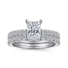 Best Gabriel & Co. Ulani - 14K White Gold Rectangular Radiant Cut Diamond Engagement Ring