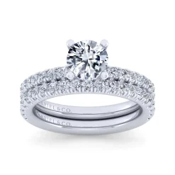 Online Gabriel & Co. Ulani - 14K White Gold Round Diamond Engagement Ring