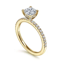 Online Gabriel & Co. Ulani - 14K Yellow Gold Round Diamond Engagement Ring