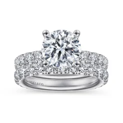 Gabriel & Co. Ulani - Platinum Round Diamond Engagement Ring