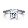 Discount Gabriel & Co. Unite - 14K White Gold Elongated Cushion Solitaire Diamond Engagement Ring