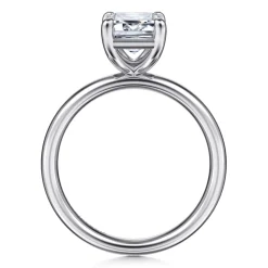 Hot Gabriel & Co. Unite - 14K White Gold Emerald Cut Solitaire Diamond Engagement Ring