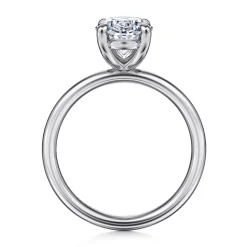 Discount Gabriel & Co. Unite - 14K White Gold Oval Cut Solitaire Diamond Engagement Ring