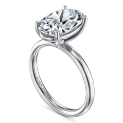 Online Gabriel & Co. Unite - 14K White Gold Oval Solitaire Diamond Engagement Ring