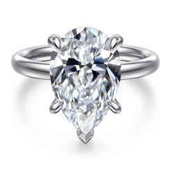 Best Gabriel & Co. Unite - 14K White Gold Pear Shape Solitaire Diamond Engagement Ring