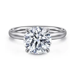 Outlet Gabriel & Co. Unite - 14K White Gold Round Solitaire Diamond Engagement Ring