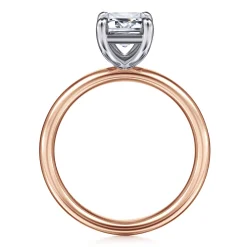 Outlet Gabriel & Co. Unite - 14K White-Rose Gold Emerald Cut Solitaire Diamond Engagement Ring