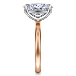 Hot Gabriel & Co. Unite - 14K White-Rose Gold Oval Solitaire Diamond Engagement Ring