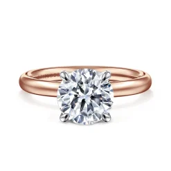 Gabriel & Co. Unite - 14K White-Rose Gold Round Solitaire Diamond Engagement Ring