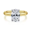 Online Gabriel & Co. Unite - 14K White-Yellow Gold Oval Solitaire Diamond Engagement Ring