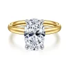 Outlet Gabriel & Co. Unite - 14K White-Yellow Gold Oval Solitaire Diamond Engagement Ring