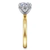 Best Gabriel & Co. Unite - 14K White-Yellow Gold Round Diamond Engagement Ring