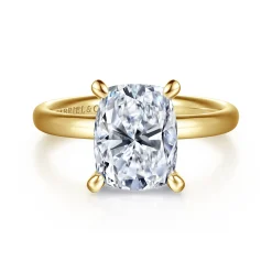 Hot Gabriel & Co. Unite - 14K Yellow Gold Elongated Cushion Solitaire Diamond Engagement Ring