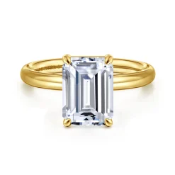 Sale Gabriel & Co. Unite - 14K Yellow Gold Emerald Cut Solitaire Diamond Engagement Ring