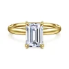 Hot Gabriel & Co. Unite - 14K Yellow Gold Emerald Cut Solitaire Diamond Engagement Ring